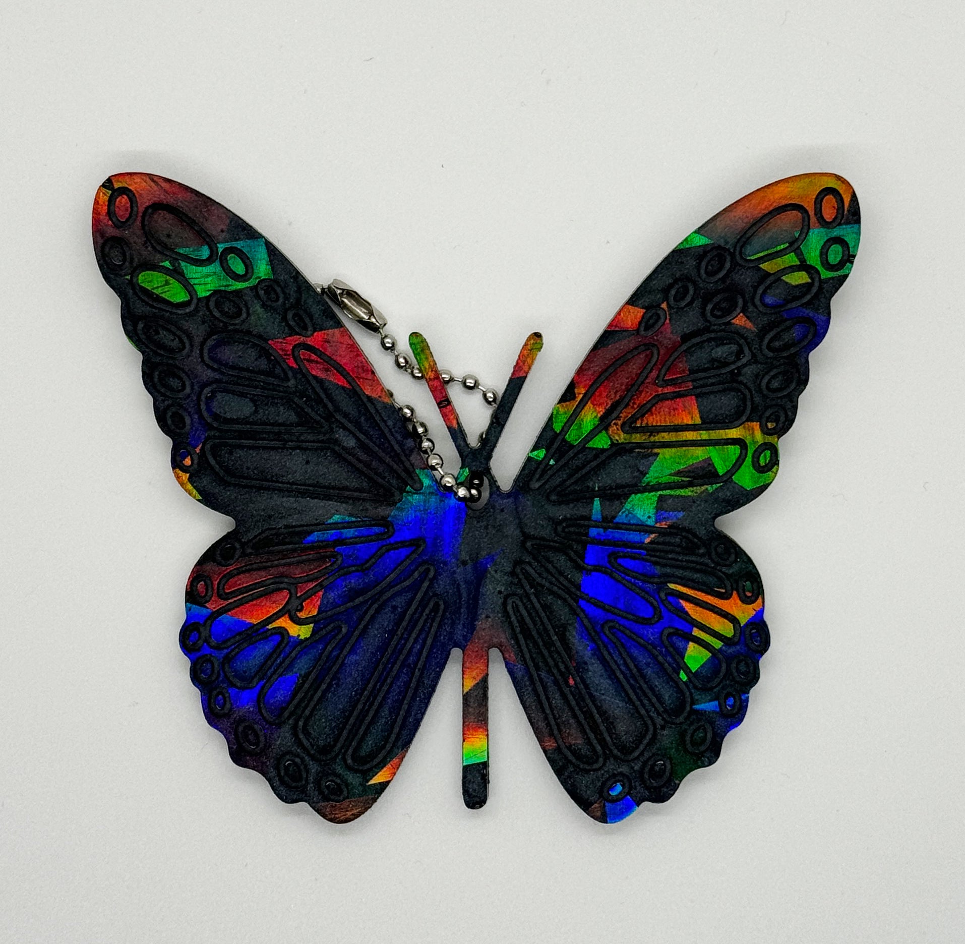 Holographic Butterfly Keychain - Town and Country Creations