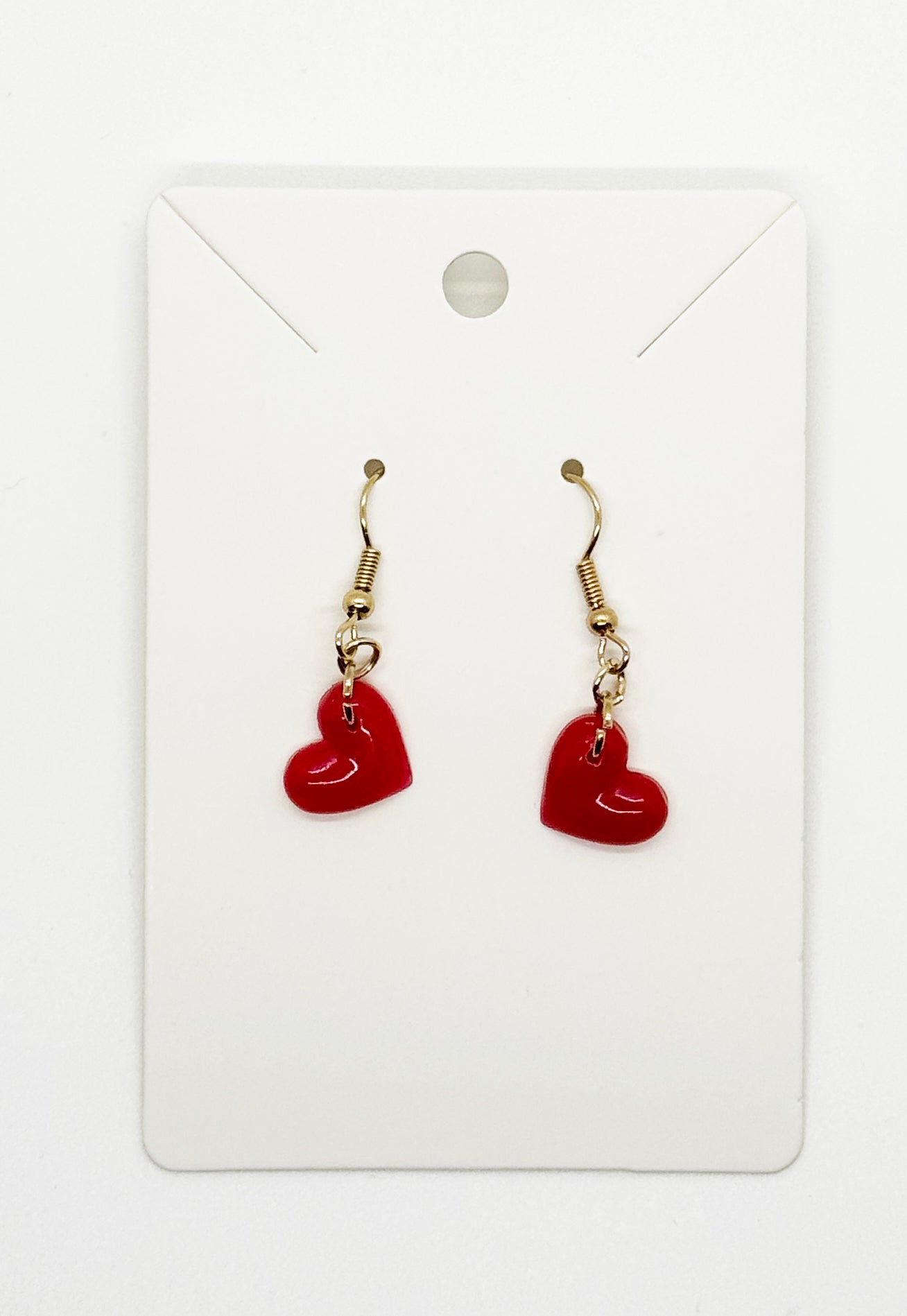 Radiant Resin Single Heart Earrings - Town and Country Creations